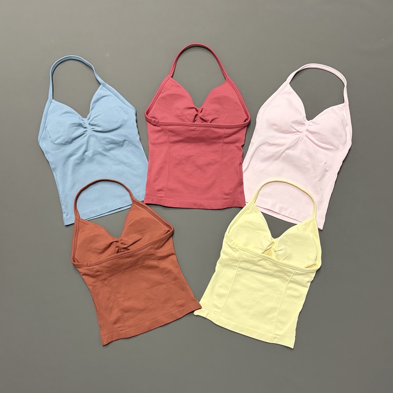 Suspender Tank Top - قميص رياضي نسائي بدون خياطة بحمالات