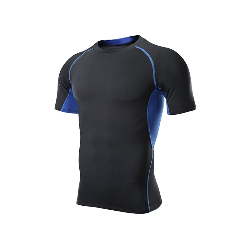 T Shirt Tight Fit - قميص سباحة للرجال سريع الجفاف برقبة