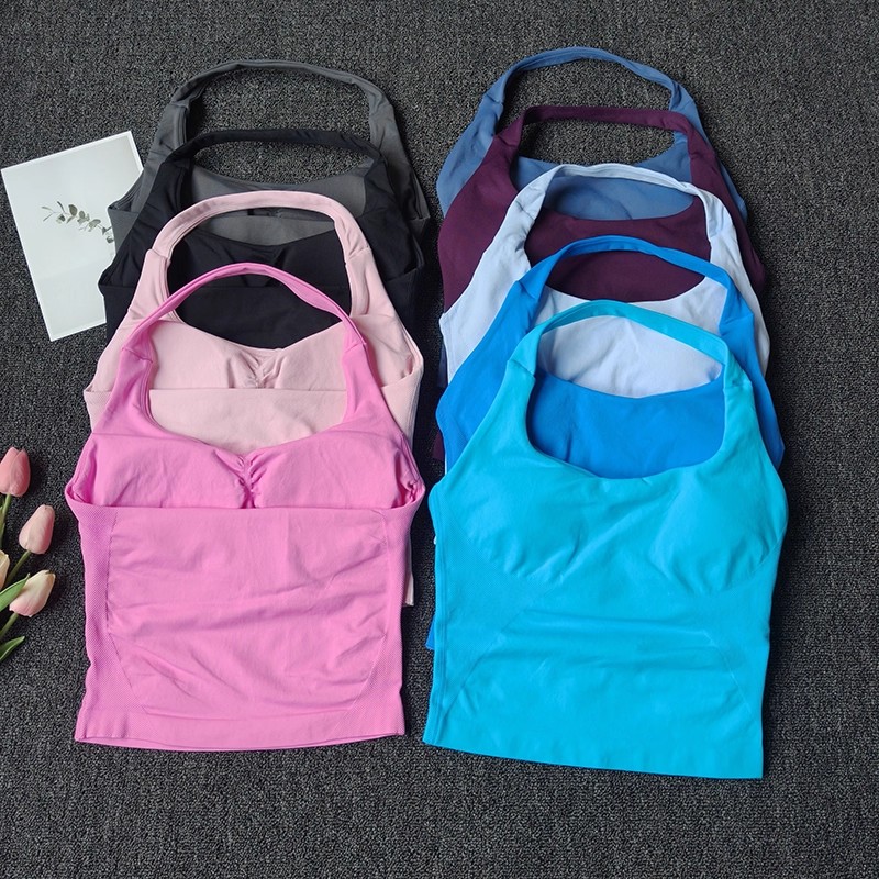 Suspender Tank Top - المرأة سلس الرسن سترة رياضية اليوغا