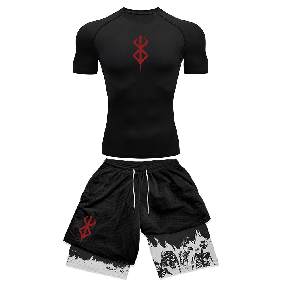Compression Shorts Athletes - أنيمي ثلاثية الأبعاد مطبوعة الرجال ضغط