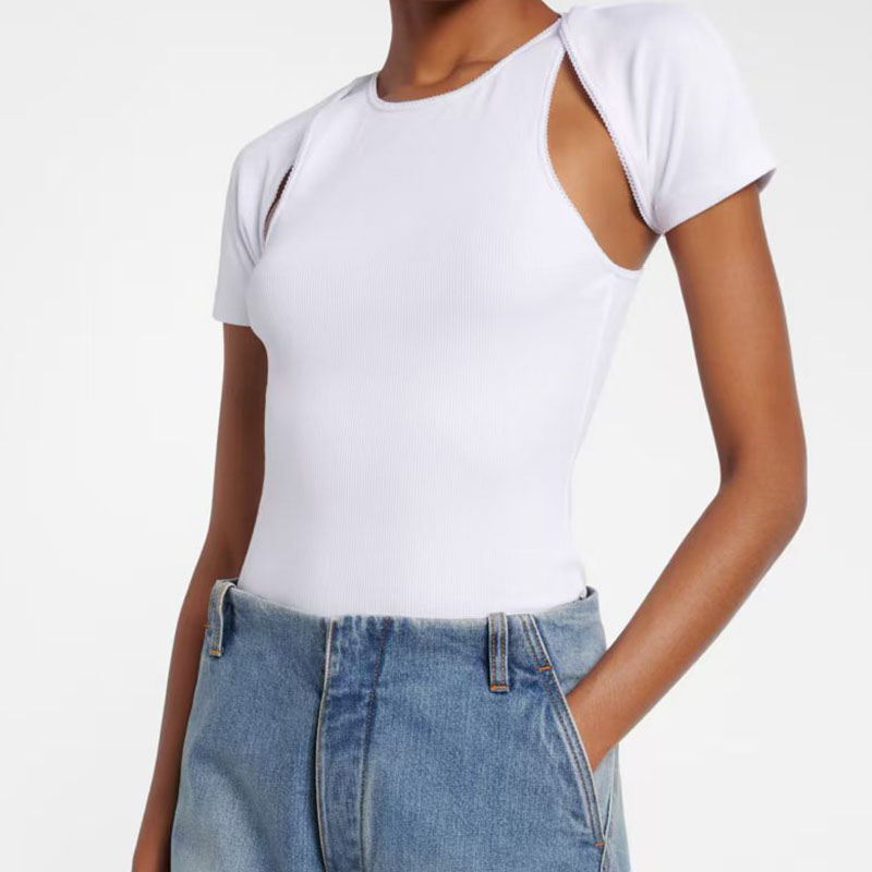 Tank Top Ribbed - طقم تي شيرت نسائي من قطعتين