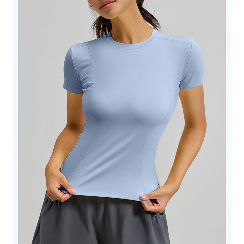 قميص يوجا نسائي ضيق سريع الجفا - مراجعة T Shirt Tight Fit وسعره
