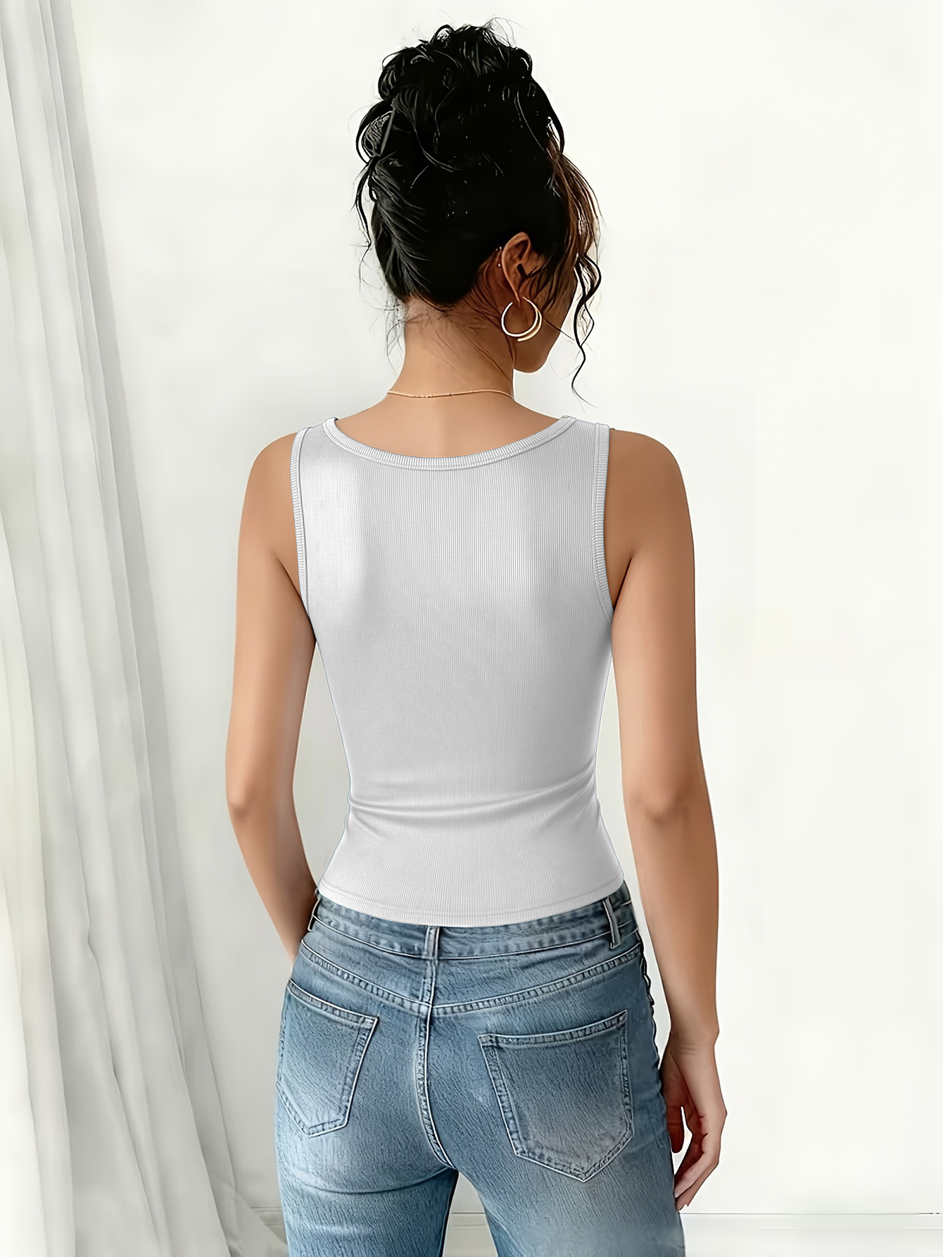 مجموعة من 3 قطع من القمصان الد - مراجعة Tank Top Ribbed وسعره