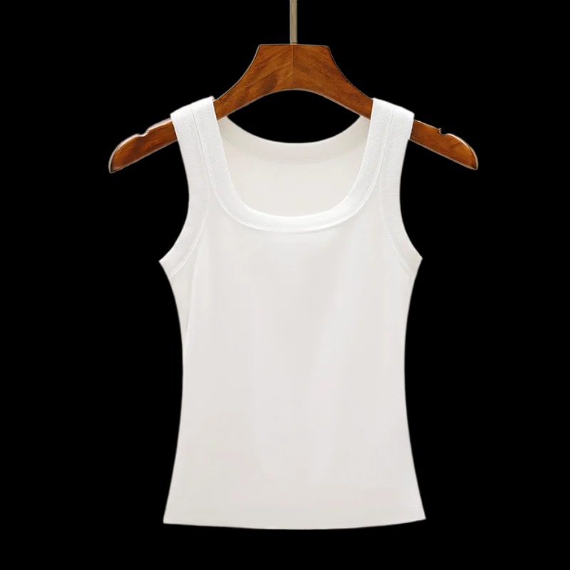 قميص نسائي مضلع بتصميم جرافيكي - مراجعة Tank Top Ribbed وسعره