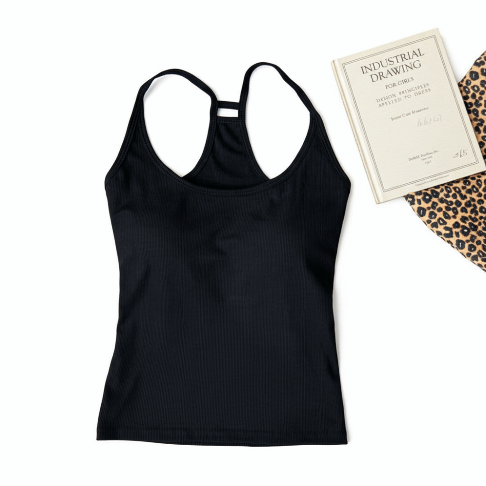 قمصان صيفية بدون أكمام برقبة ع - مراجعة Tank Top Ribbed وسعره