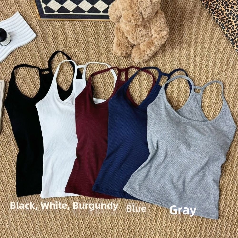 قمصان صيفية بدون أكمام برقبة ع - مراجعة Tank Top Ribbed وسعره