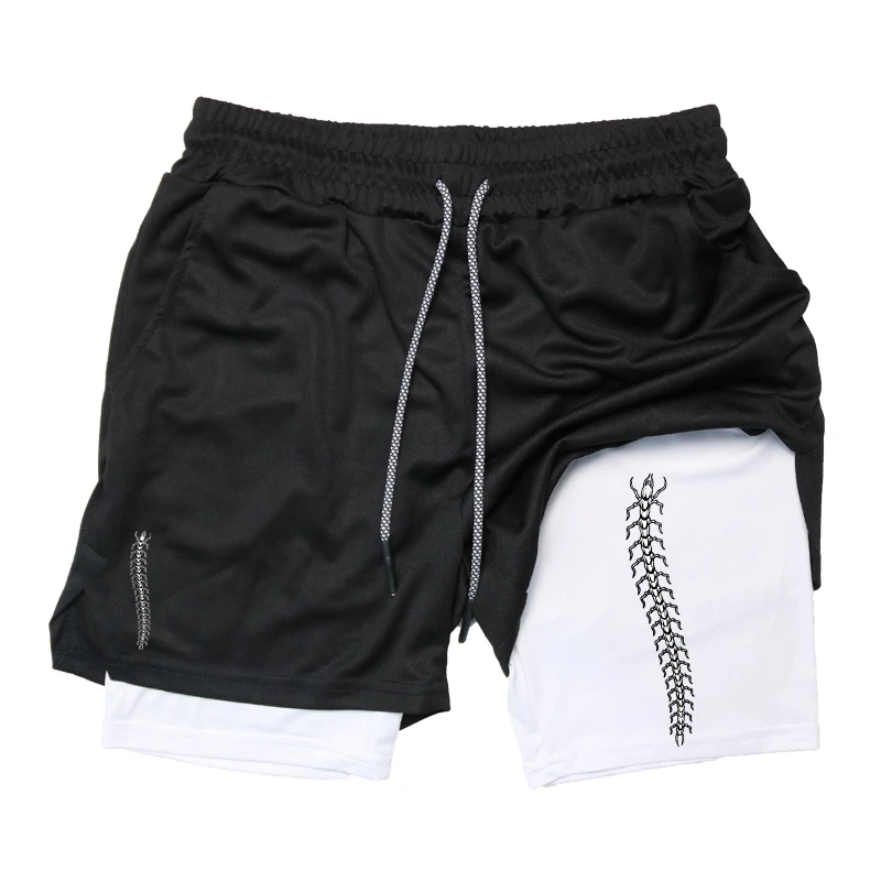 طباعة 2 في 1 شورت الجري للرجال - مراجعة Compression Shorts Athletes وسعره